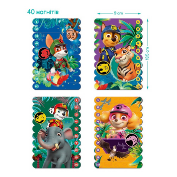 Магнітні пазли Paw Patrol: Jungle Pups Magnetic Counting Sticks 435 фото